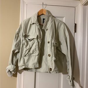 Zara Cream Button-Up Jacket
